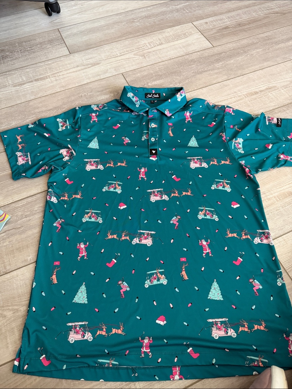Bad Birdie Santa Golf Shirt